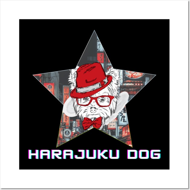 Harajuku dogs japan dogs-street dogs Wall Art by AWhouse 